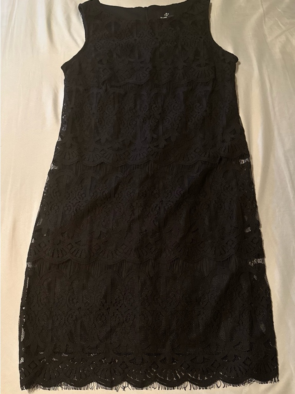 Classic Ronni Nicole Black Lace Sheath Dress Size 10
